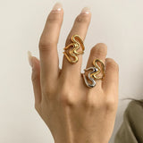 Bague Corina abstraite en or