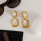 Trixie Chunky Pearl Drop Earrings