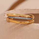 Bague de chasteté en diamant empilable