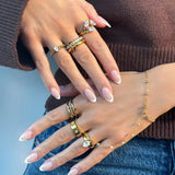 Bague de chasteté en diamant empilable