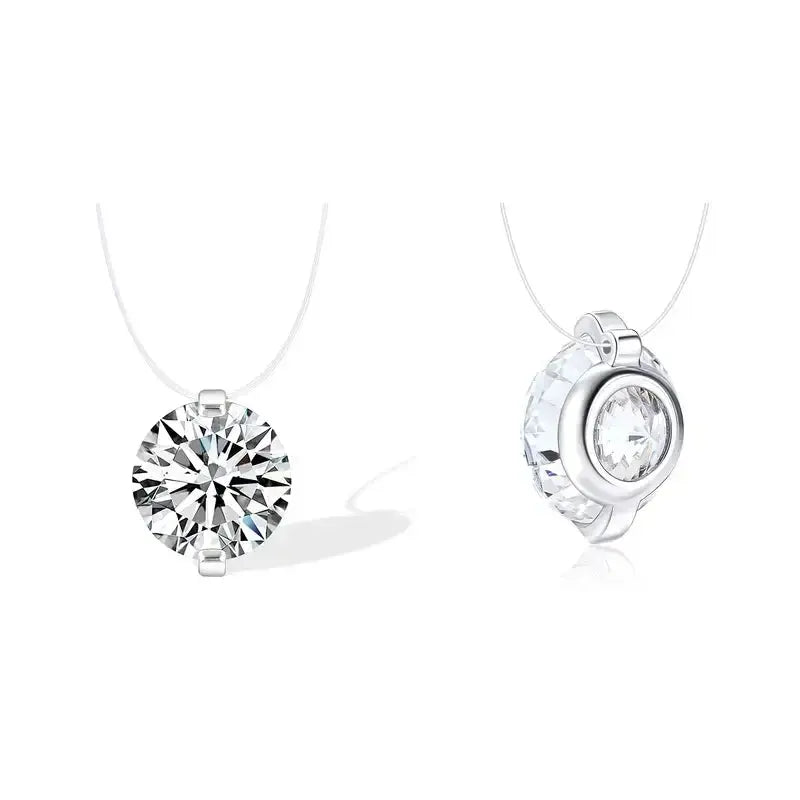 S925 1-3 Carat Moissanite Invisible Necklace Civiara