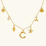 Civiara Ocean Initial Necklace