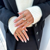 Bague de chasteté en diamant empilable