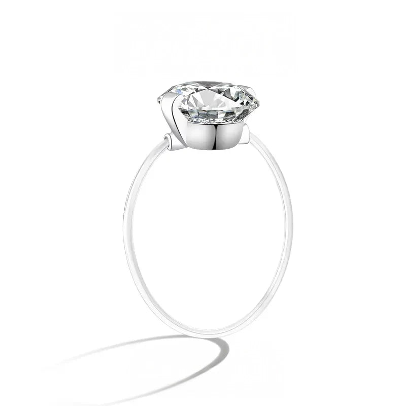 S925 1-2 Carat Moissanite Invisible Band Ring Civiara