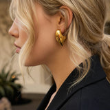 Boucles d'oreilles Aimee Chunky Heart en or