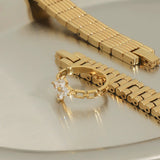 Clestine Diamond Petal Ring