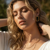 Cherish Geometric Enamel Earrings