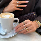 Bague de chasteté en diamant empilable