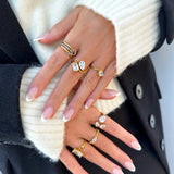 Bague de chasteté en diamant empilable