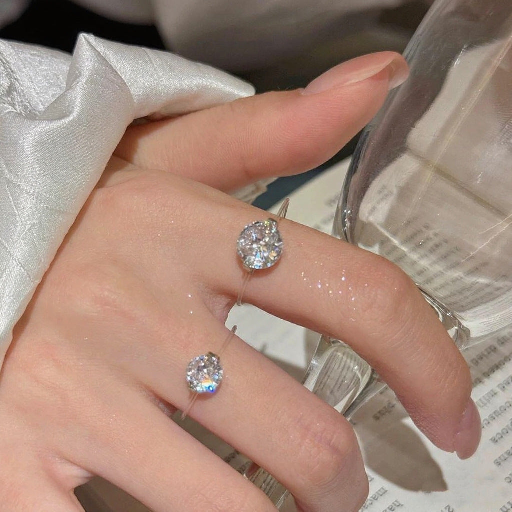 S925 1-2 Carat Moissanite Invisible Band Ring Civiara