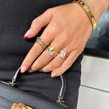 Bague de chasteté en diamant empilable