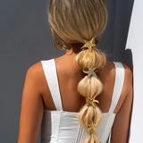 Peigne à cheveux doré Étoile de mer en forme de goutte de rosée