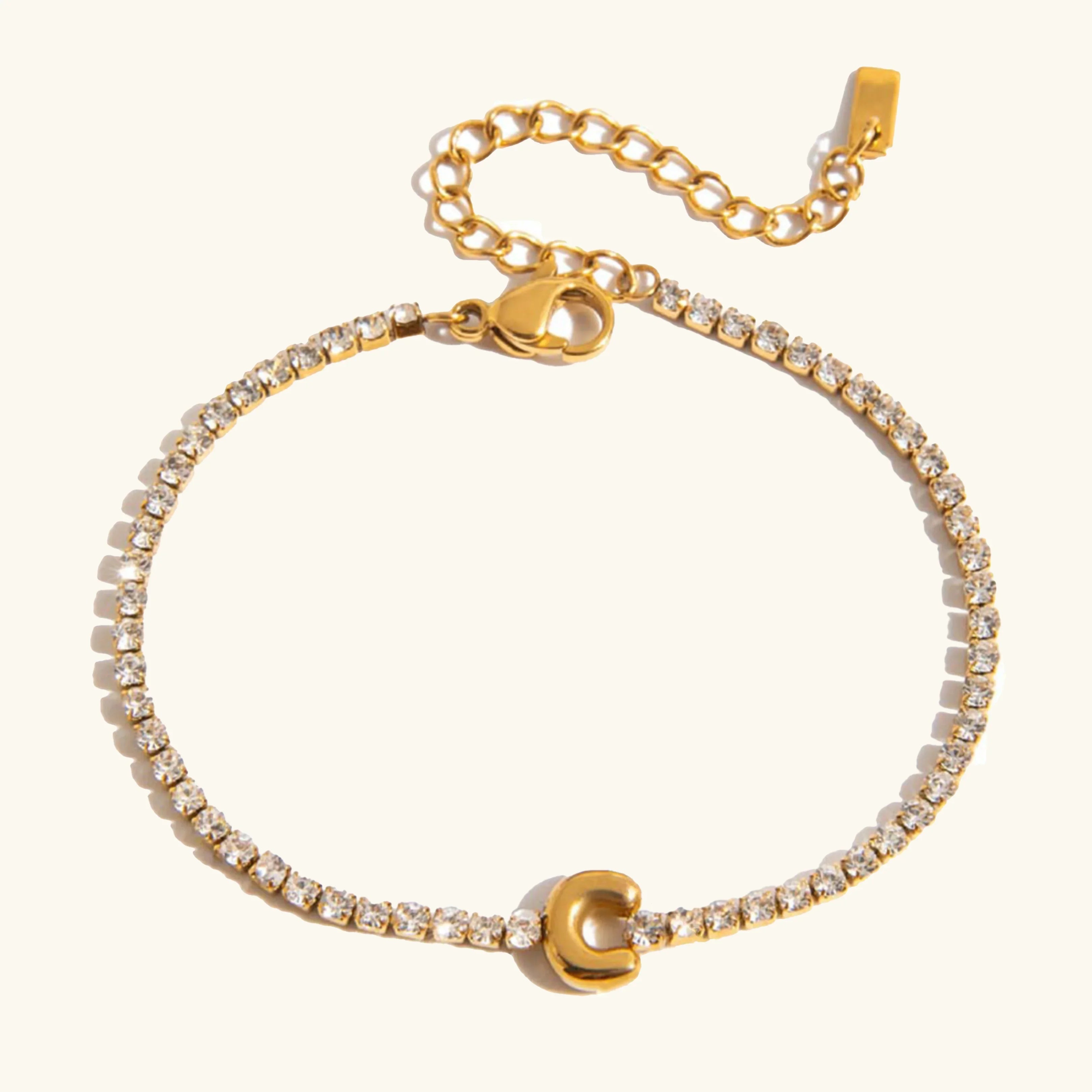 Civiara Bubble Letter Tennis Bracelet