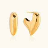 Boucles d'oreilles Aimee Chunky Heart en or