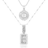 2pc 14k Diamond Letter Initial Necklaces Civiara