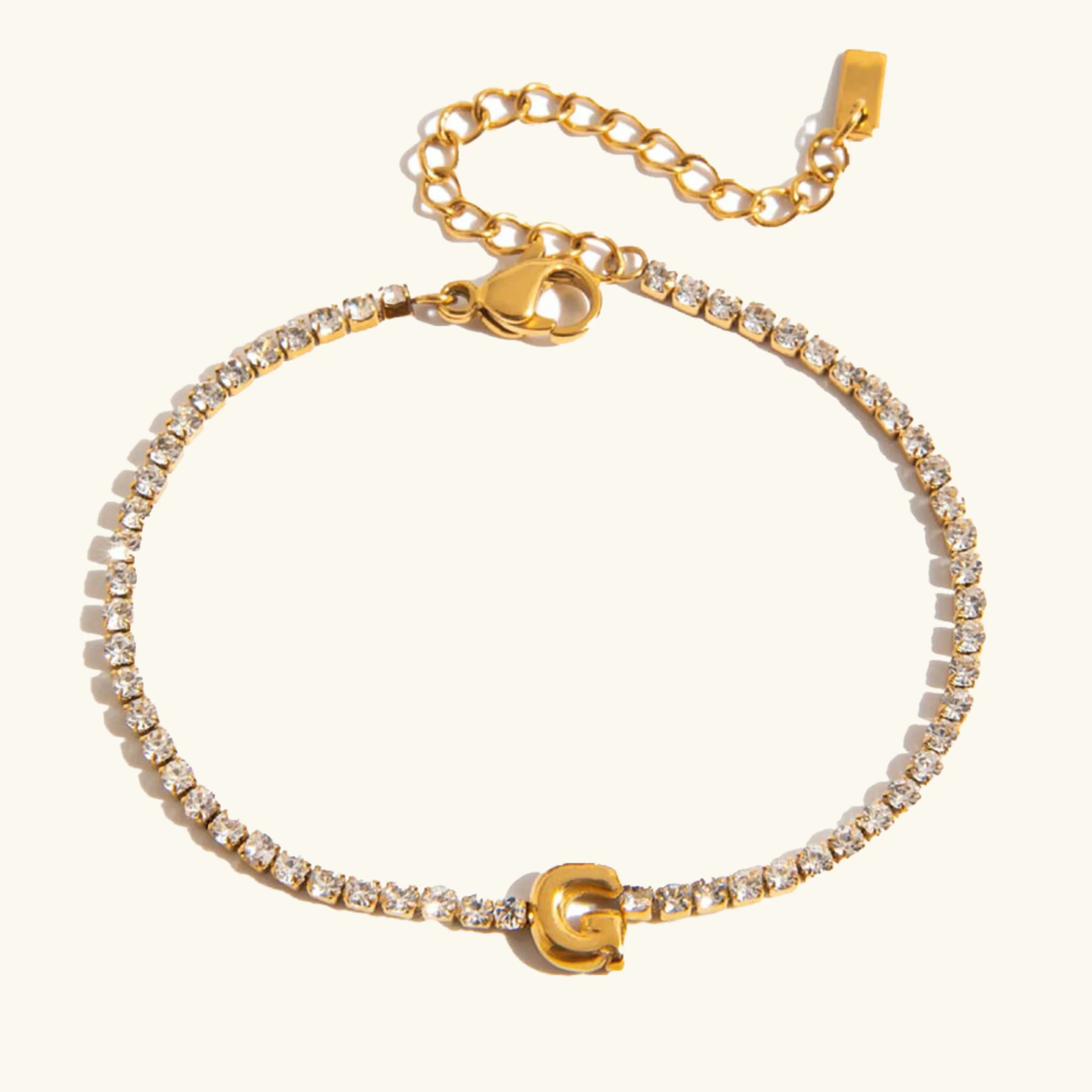 Civiara Bubble Letter Tennis Bracelet