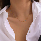Collier de perles en or et amphitrite