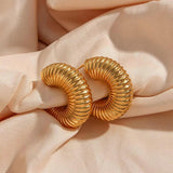 Aubrey Textured Gold Hoops