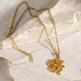 Collier Ella Clover en or