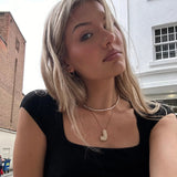 Collier initial en diamant à bulles