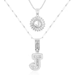 2pc 14k Diamond Letter Initial Necklaces Civiara