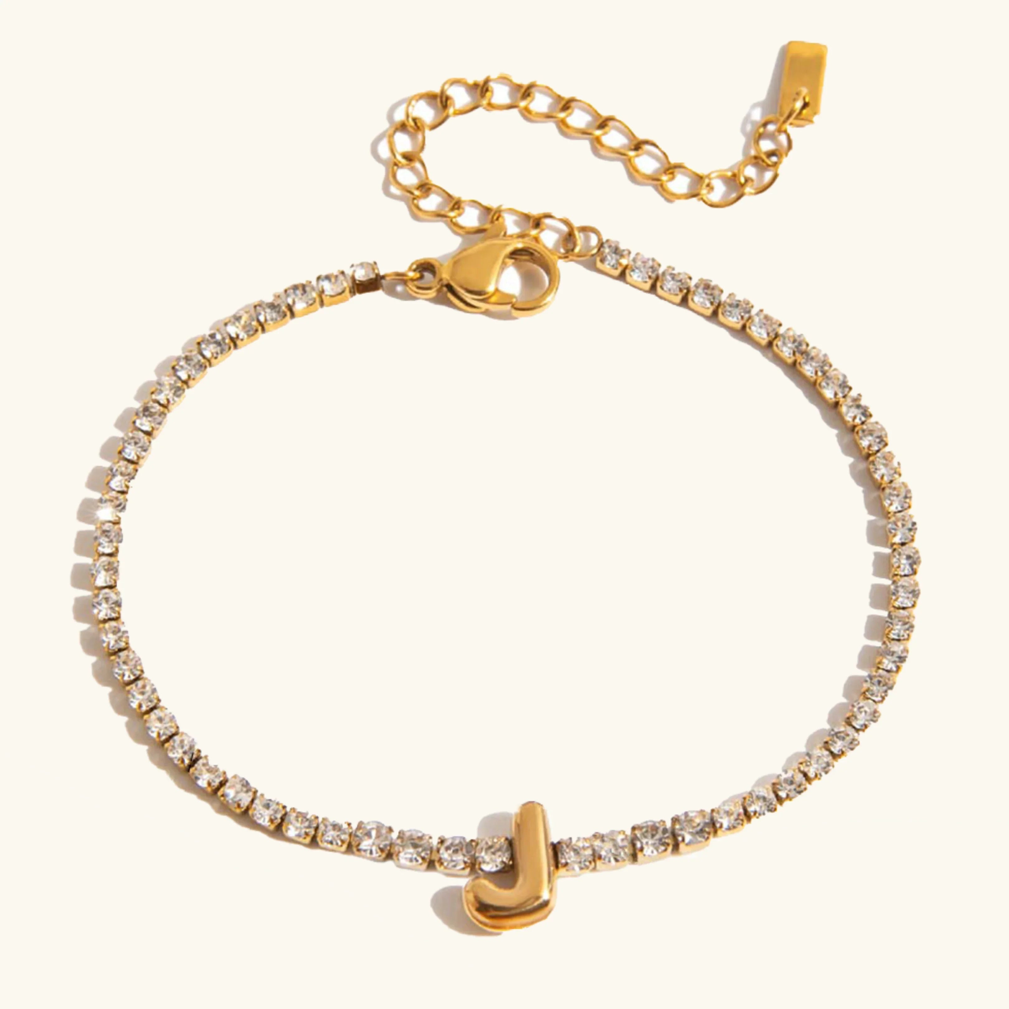 Civiara Bubble Letter Tennis Bracelet