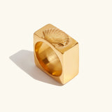 Bague Carlotta géométrique en coquillage