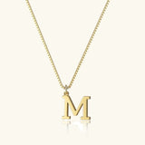 Therese Letter Initial Gold Necklace