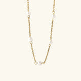 Nora Gold Pearl Necklace