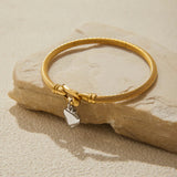 Solenne Twisted Band Gold Bracelet