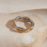 Nerisse Two-Tone Twist Ring