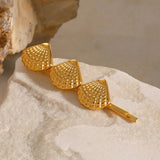 Broche française dorée Coquillages côtiers