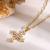 Collier croix en cristal Divina