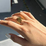 Χρυσό Δαχτυλίδι Zoella Abstract