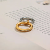 Bague Claire bicolore empilée