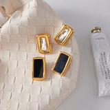 Cherish Geometric Enamel Earrings