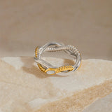 Nerisse Two-Tone Twist Ring