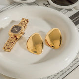 Boucles d'oreilles Carrie Chunky Bean en or