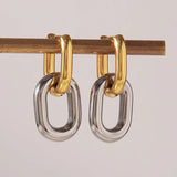 Pippa Two Tone Double Hoops