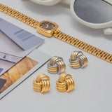 Avielle Chunky Gold Knot Earrings