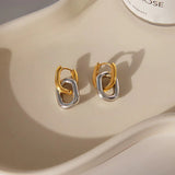 Pippa Two Tone Double Hoops