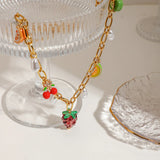 Collier Michelle Fruit Charm en or