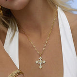 Collier croix en cristal Divina
