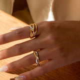 Nerisse Two-Tone Twist Ring