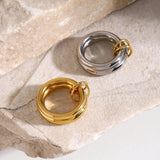 Bague Dune en or empilée