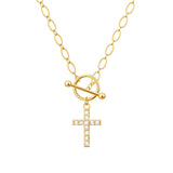 OT Buckle Cross Necklace