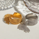 Bague Krystelle à pompon doré