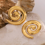Boucles d'oreilles Zarya Spiral Gold