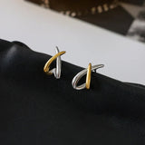 Julissa Two Tone Contemporary Huggies