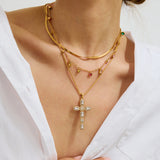 Evangelina Diamond Cross Necklace